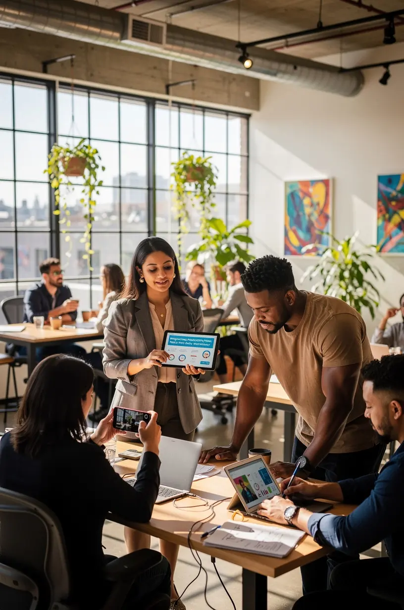 Close-up of a person using a smartphone app to manage daily tasks efficiently.